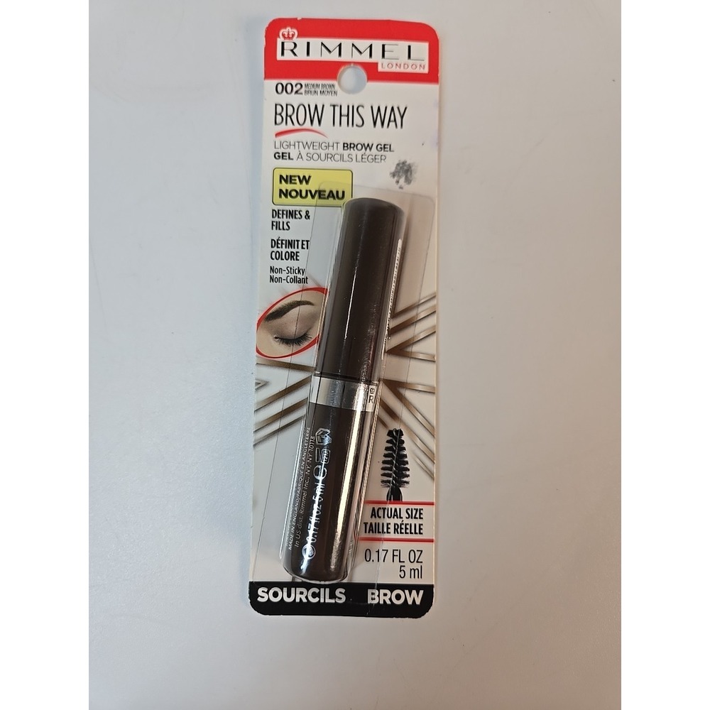 Rimmel London Brow‎ This Way Lightweight Gel - 002 Medium Brown